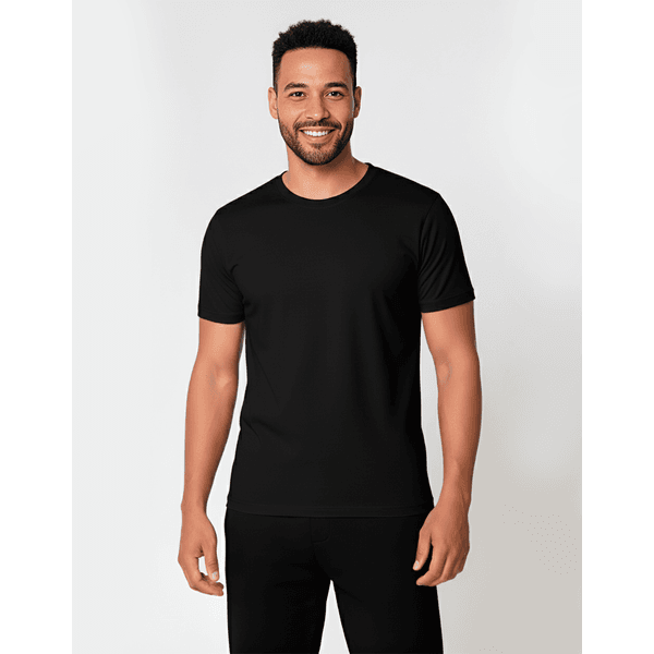 Camiseta Básica Masculina Preta Manga Curta