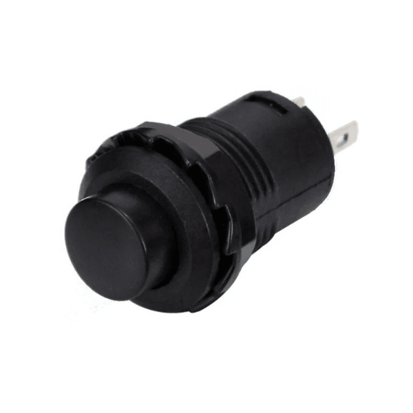Chave Push Button Sem Trava NA 2A 2 Terminais Preto