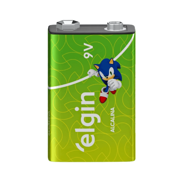 Bateria 9V Alcalina ELGIN
