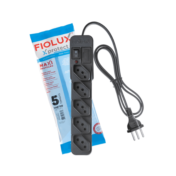 Filtro de Linha 5 Tomadas 1M Preto