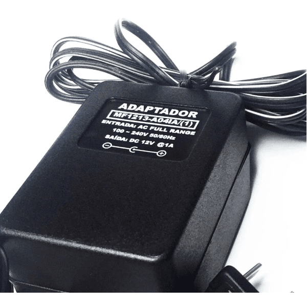 Fonte de Transformador 12V - 1 Amper. C/TRAFO (Positivo Interno)