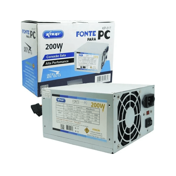 Fonte ATX Knup 200W KP-517