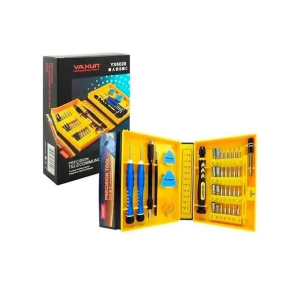 Jogo Chaves Preciso 38 Peças Estojo Emborrachado Yaxun Yx6028b 