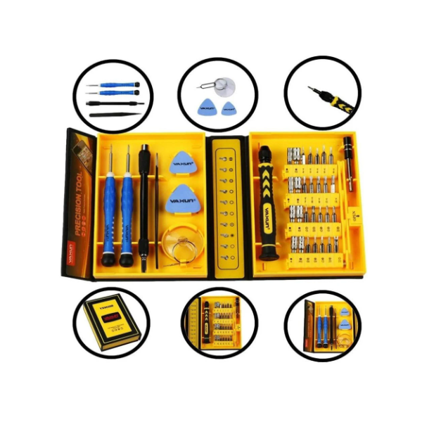 Jogo Chaves Preciso 38 Peças Estojo Emborrachado Yaxun Yx6028b 