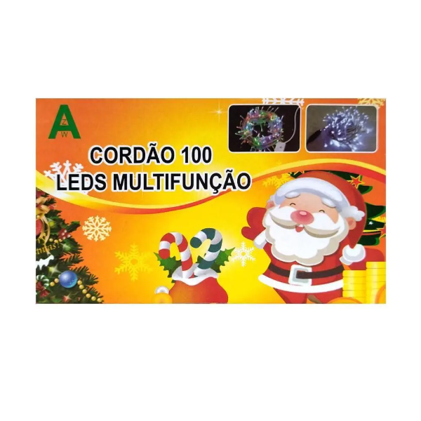 Pisca-Pisca 100 leds multifunção 9M 110V (Branco Frio)
