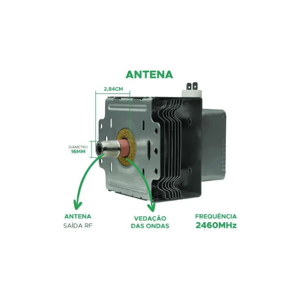 Magnetron Para Microondas 6 Furos Electrolux Meo44 M24fb-610a