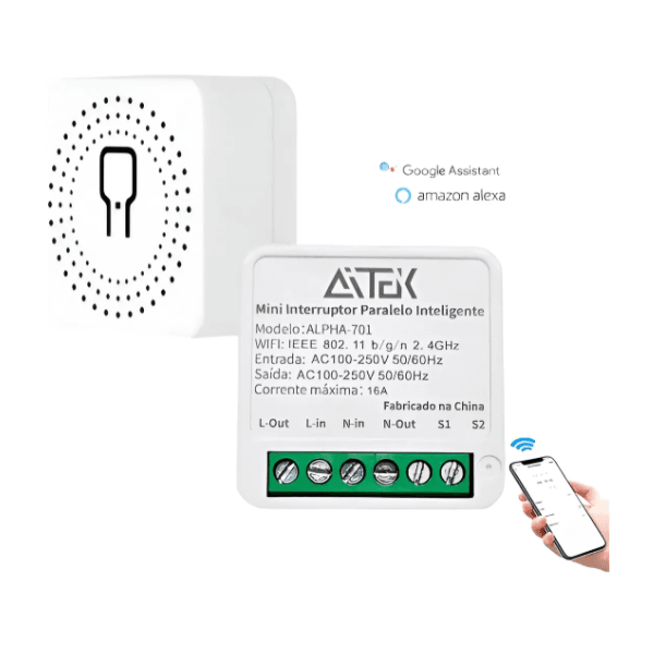 Mini Interruptor Paralelo Inteligente 16A Aitek