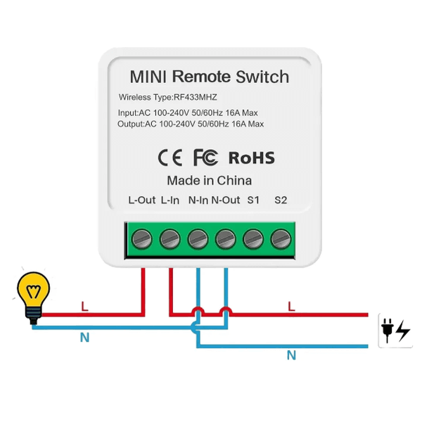 Mini Interruptor Paralelo Inteligente 16A Aitek