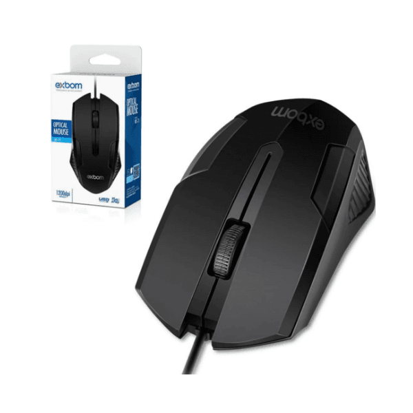 Mouse Optico com Fio USB Exbom MS-71 - 1200DPI