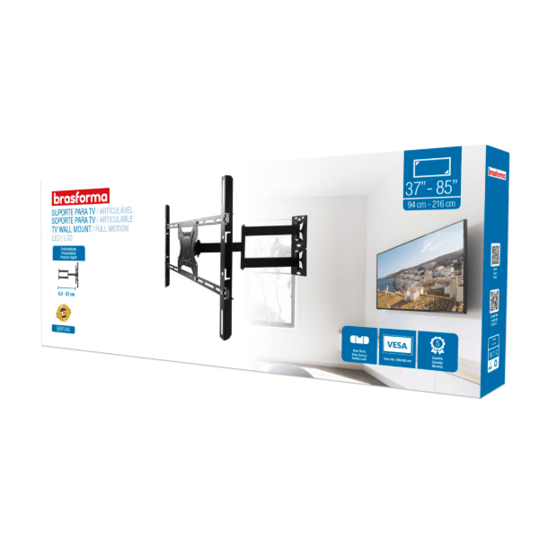 Suporte para TV Articulado de 37'' A 85'' SBRP2445 Brasforma