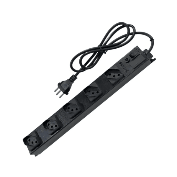 Filtro de Linha 5 Tomadas 1M Metal Preto