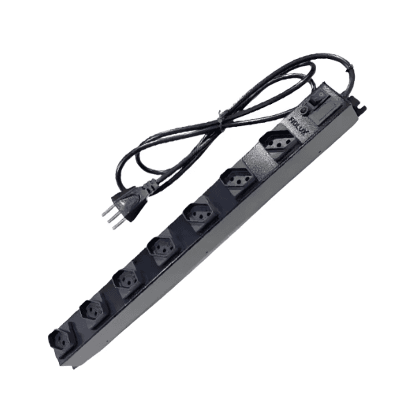 Filtro de Linha 7 Tomadas Metal 1,5M Preto