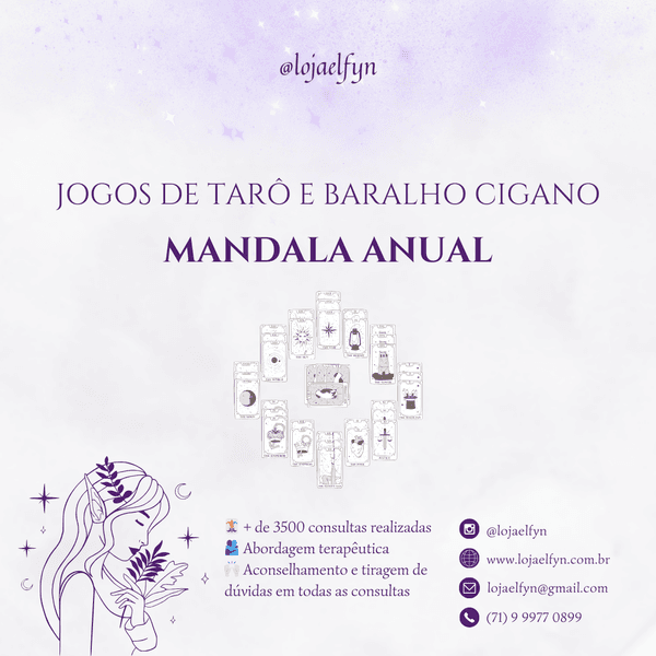 Consulta Mandala Astrológica Cigana - Anual - Baralho Cigano e Tarô