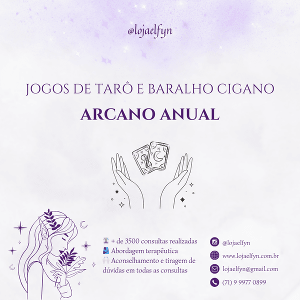 Consulta Arcano Anual e Arcano Pessoal - Tarô Tradicional e Tarô dos Orixás