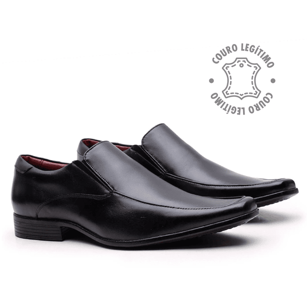 Sapato Social Couro Comfort Preto - 0261ECO