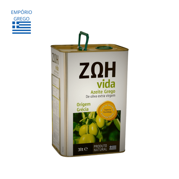 Azeite De Oliva 3l Extra Virgem Grego Zoh Vida Lata 
