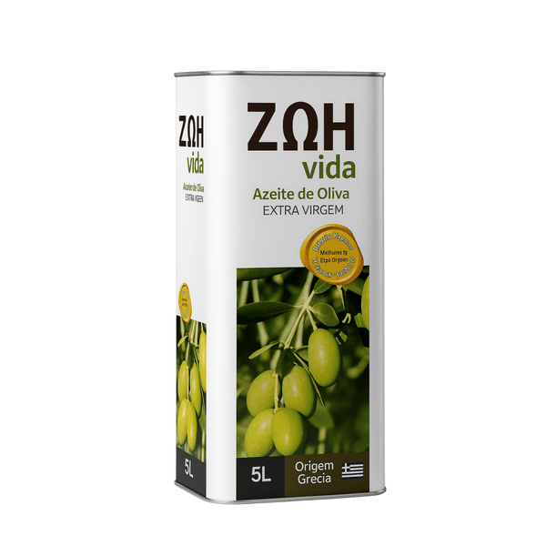 Azeite De Oliva 5l Extra Virgem Grego Zoh Vida Lata 