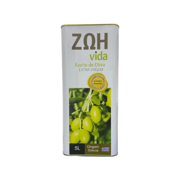 Azeite De Oliva 5l Extra Virgem Grego Zoh Vida Lata 
