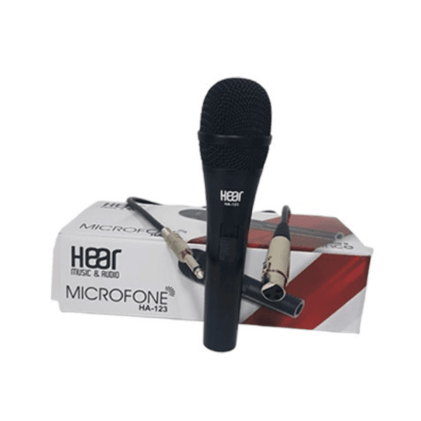 MICROFONE COM FIO DE METAL HA123 CABO 3 METROS