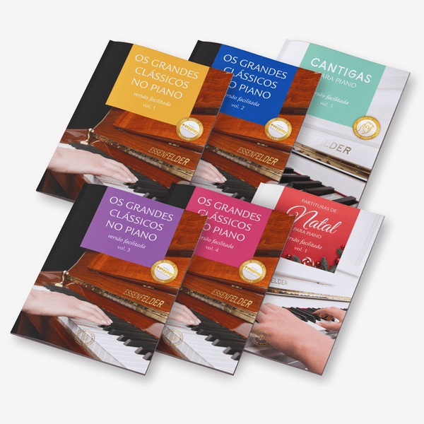 COMBO 6 LIVROS: Grandes Clássicos Vol. 1, 2, 3 e 4 + Cantigas Vol. 1 + Natal