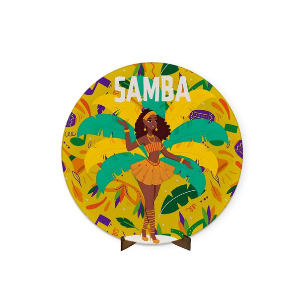 Painel Redondo 50x50 Veste Fácil C/ Elástico Tema Roda de Samba