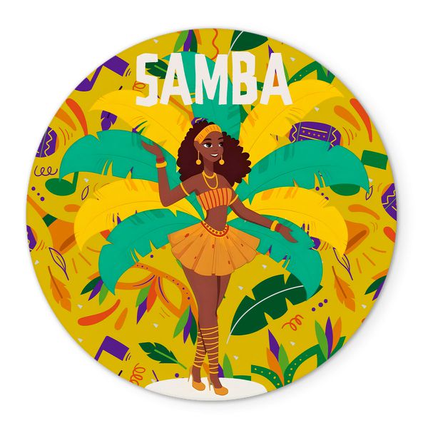 Painel Redondo Veste Fácil C/ Elástico 1,50x1,50 Tema Roda de Samba