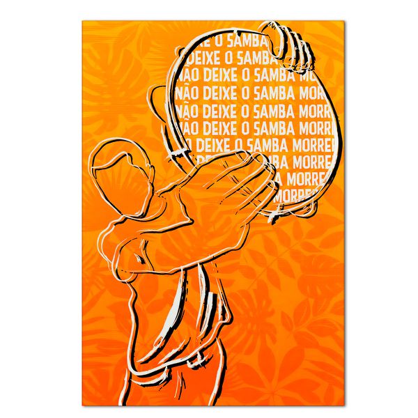 Painel Retangular Passa Varão 1,50x2,20 Tema Roda de Samba