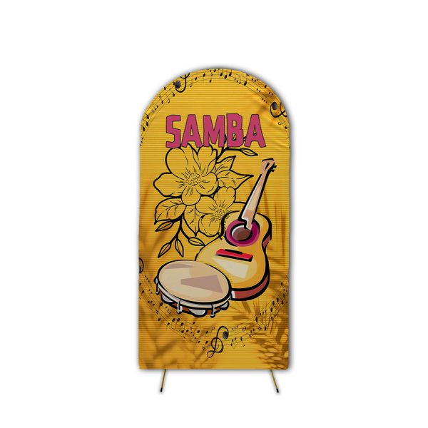  Capa de Painel Romano Veste Fácil C/ Elástico Tema Roda de Samba