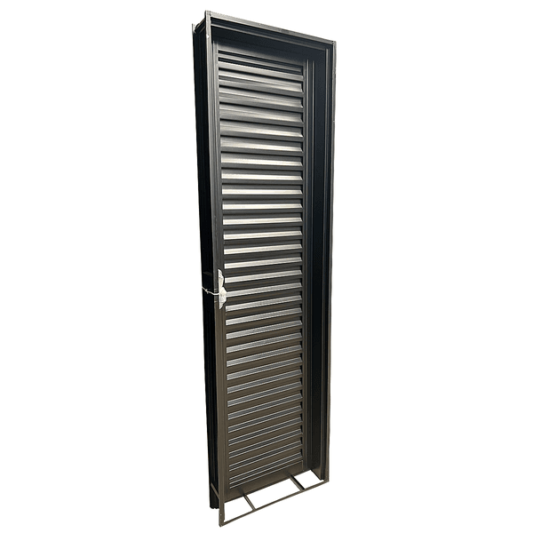 Porta De Aço Laminada Abertura Direita Cinza 210x60 Cm 