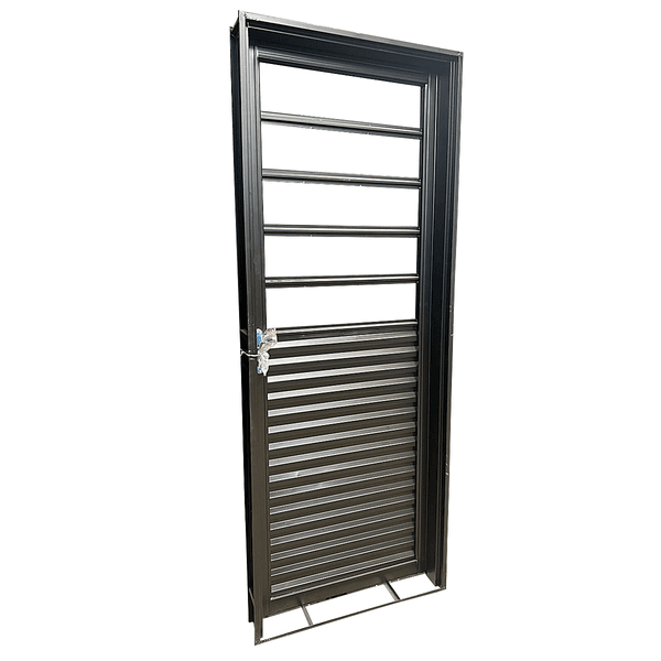 Porta Laminada Mista Sem Vidro 210x80 Cm Abertura Direita