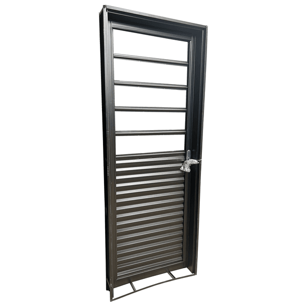Porta Laminada Mista Sem Vidro 210x80 Cm Abertura Esquerda