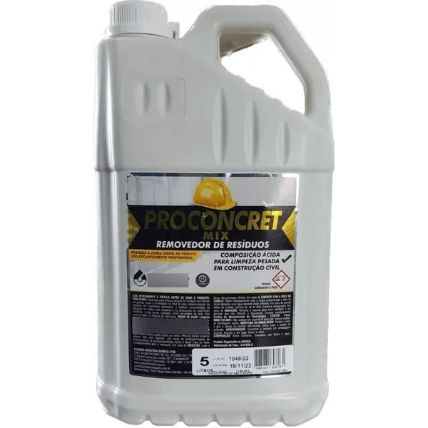 Proconcret tira resíduos de cimento e pedra limpeza Pesada - 5L