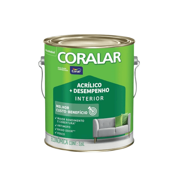 Tinta Interior Coralar Acrílica Parede 3,6l Rubi