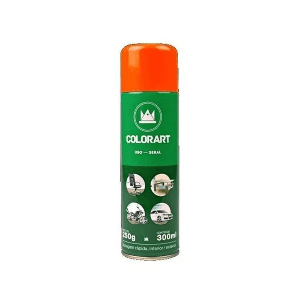 Tinta Spray Laranja 300ml Uso Geral - Colorart