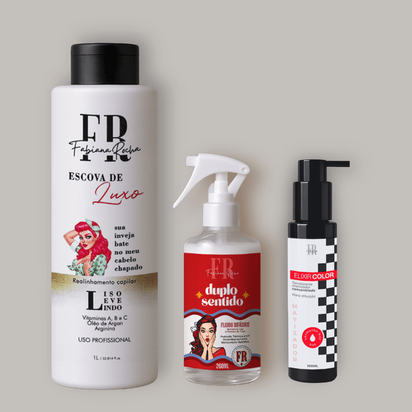 Kit Com Progressiva Para Ruivas, 1 antiemborrachamento E 1 Pigmentante Concentrado 100ml by FR