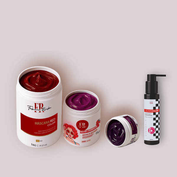 Kit 4 Máscaras Matizadoras - 1Kg, 500g, 250g e 100ml- Kit Matização Completa By Fr