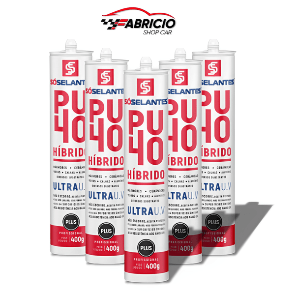 Kit 5 Cola Selante Silicone P Construções Vedações Pu40 Ultra U.v