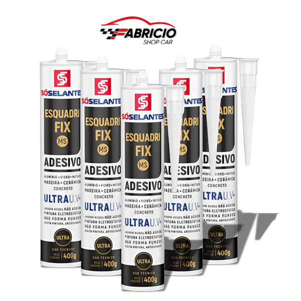 Kit 5 Cola Selante Silicone Esquadri Fix Ultra P Profissional 400g Copia