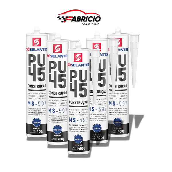 Kit 5 Selante Silicone Pu45 Construções Vidros Acabamentos Premium