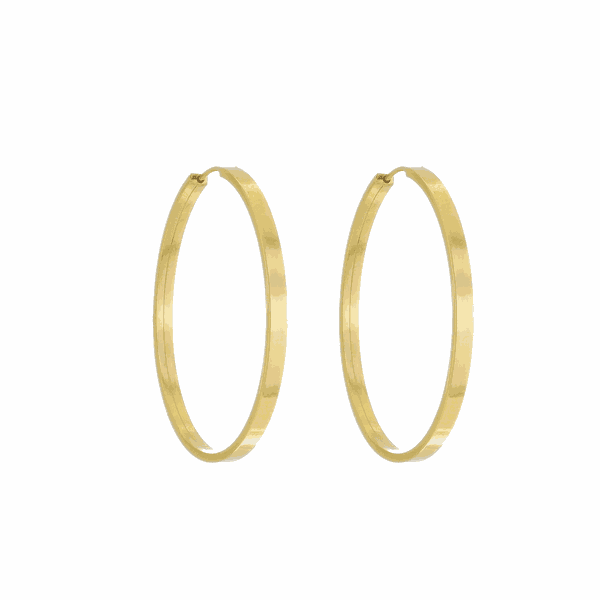 Brinco De Ouro 18k Argola Bela G