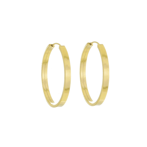 Brinco De Ouro 18k Argola Bela M