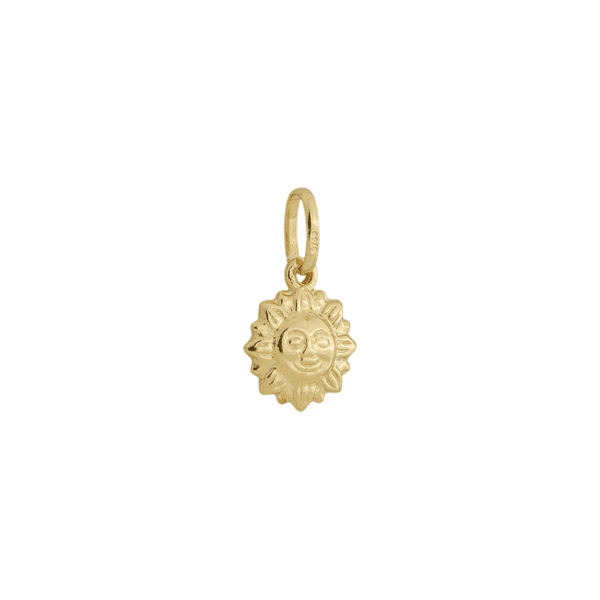 Pingente De Ouro 18k Sol 8mm