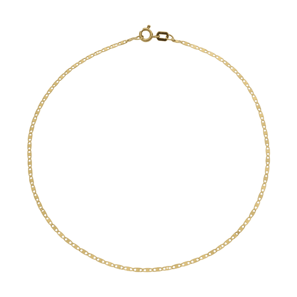 Tornozeleira De Ouro 18k Piastrine De 1,6mm Com 24cm