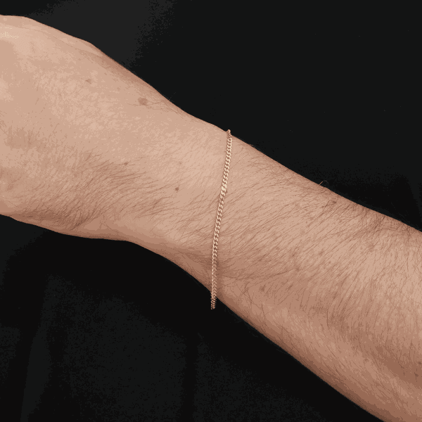 Pulseira De Ouro 18k Groumet De 2,0mm Com 21cm 