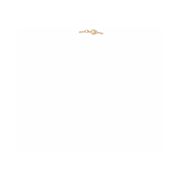 Gargantilha De Ouro 18k Fio De Nylon Com 35cm