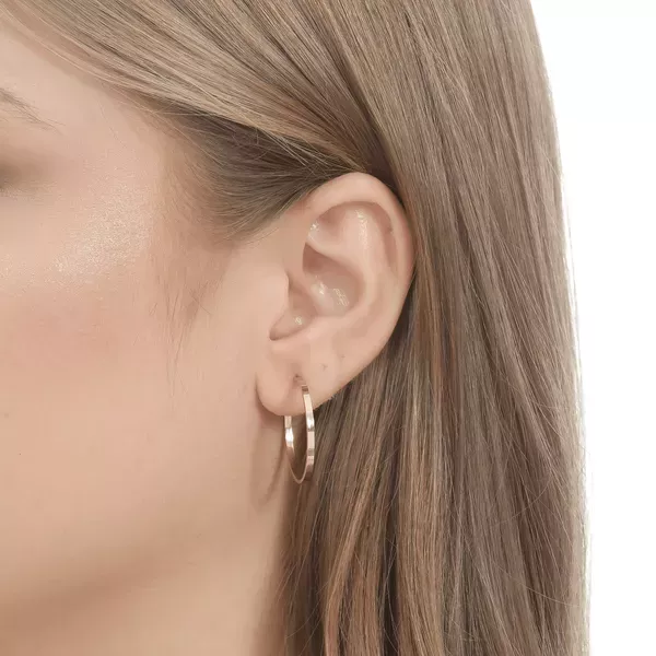 Brinco De Ouro 18k Argola Bela G 