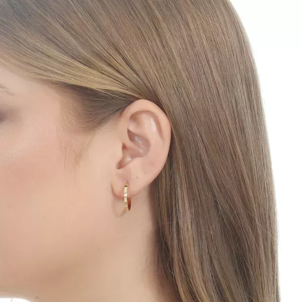 Brinco De Ouro 18k Argola Bela M