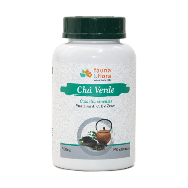 Chá Verde Diurético com Vitaminas A, C, E e Zinco 500mg 120caps