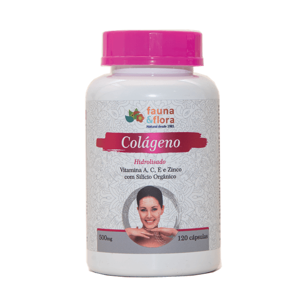 Colágeno Hidrolisado com Silício Orgânico e Vitaminas A, C, E e Zinco 500mg 120caps