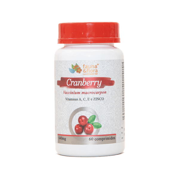 Cranberry para Infecções de Urina com Vitaminas A, C, E e Zinco 640mg 60 comprimidos